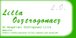 lilla osztrogonacz business card